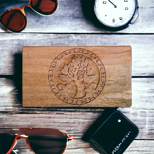 Wooden Vintage Unique Storage Box Organiser For Watches/Spectacles/Jewelry For Men & Women