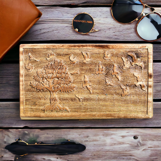 Wooden Vintage Unique Storage Box Organiser For Watches/Spectacles/Jewelry For Men & Women