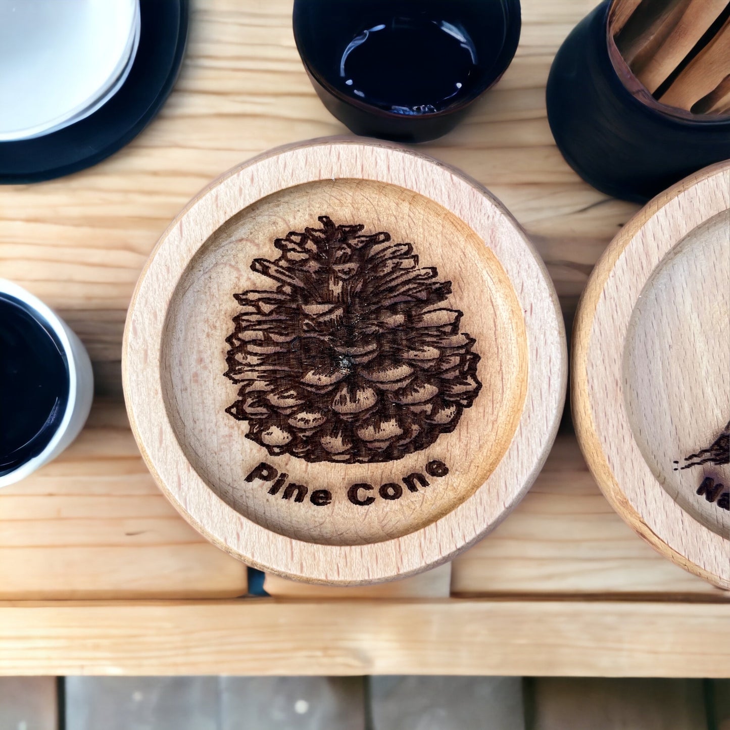 Laser Engraved Woden Coasters (Set of 2 coasters)