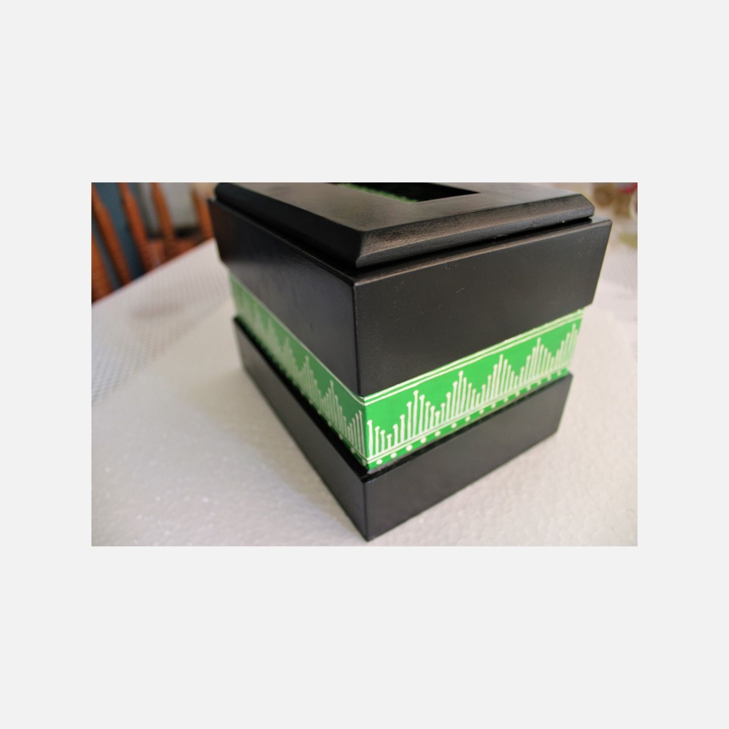 Aipan Inspired Hand Painted Wooden Gift Box