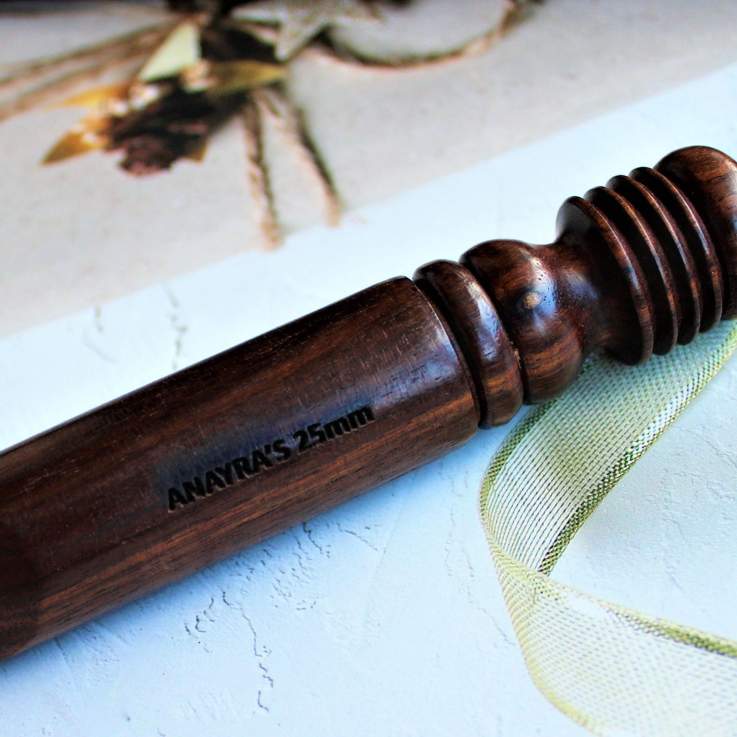 Handcrafted Sheesham Wood/Rosewood Crochet Hooks (15mm, 20mm, 25mm)