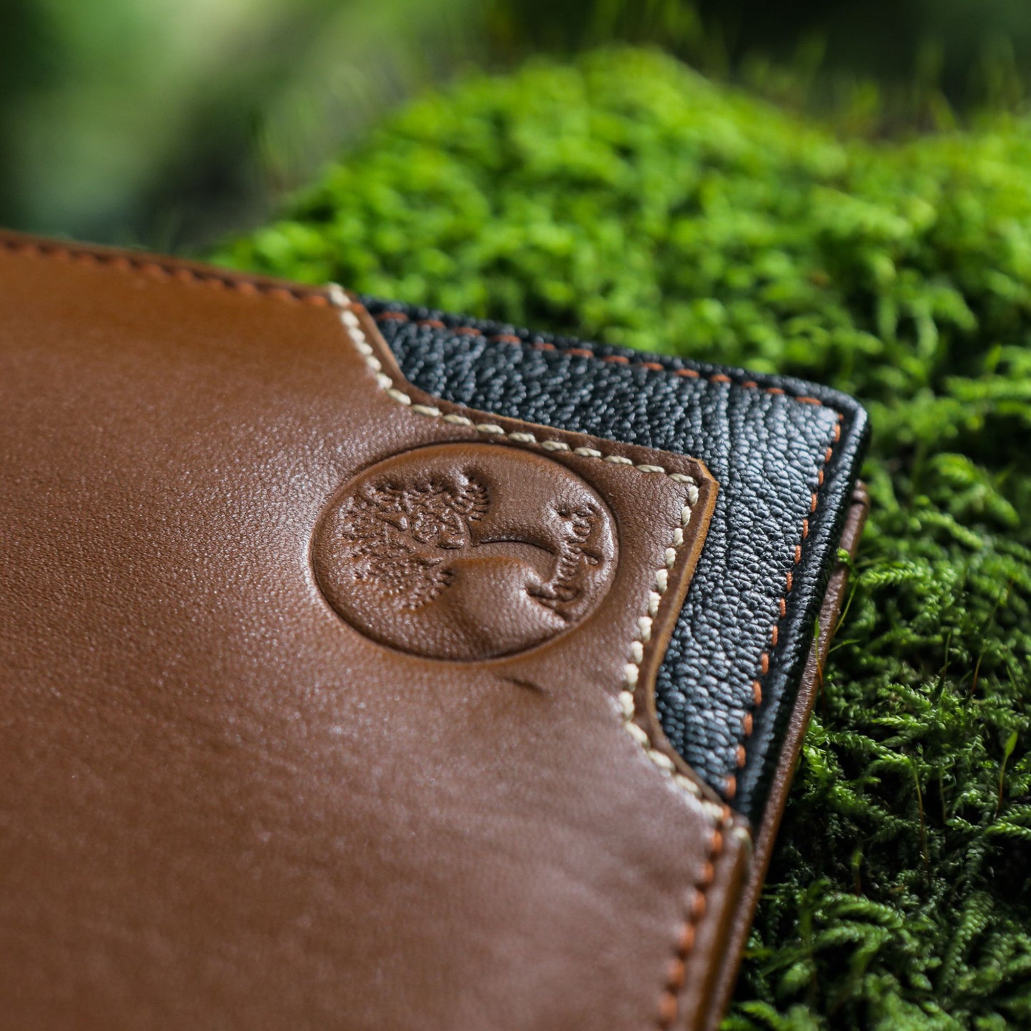 Genuine Leather Wallet with Wooden Gift Box