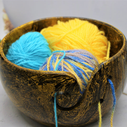 Handmade Wooden Yarn Bowl (Mango Wood)