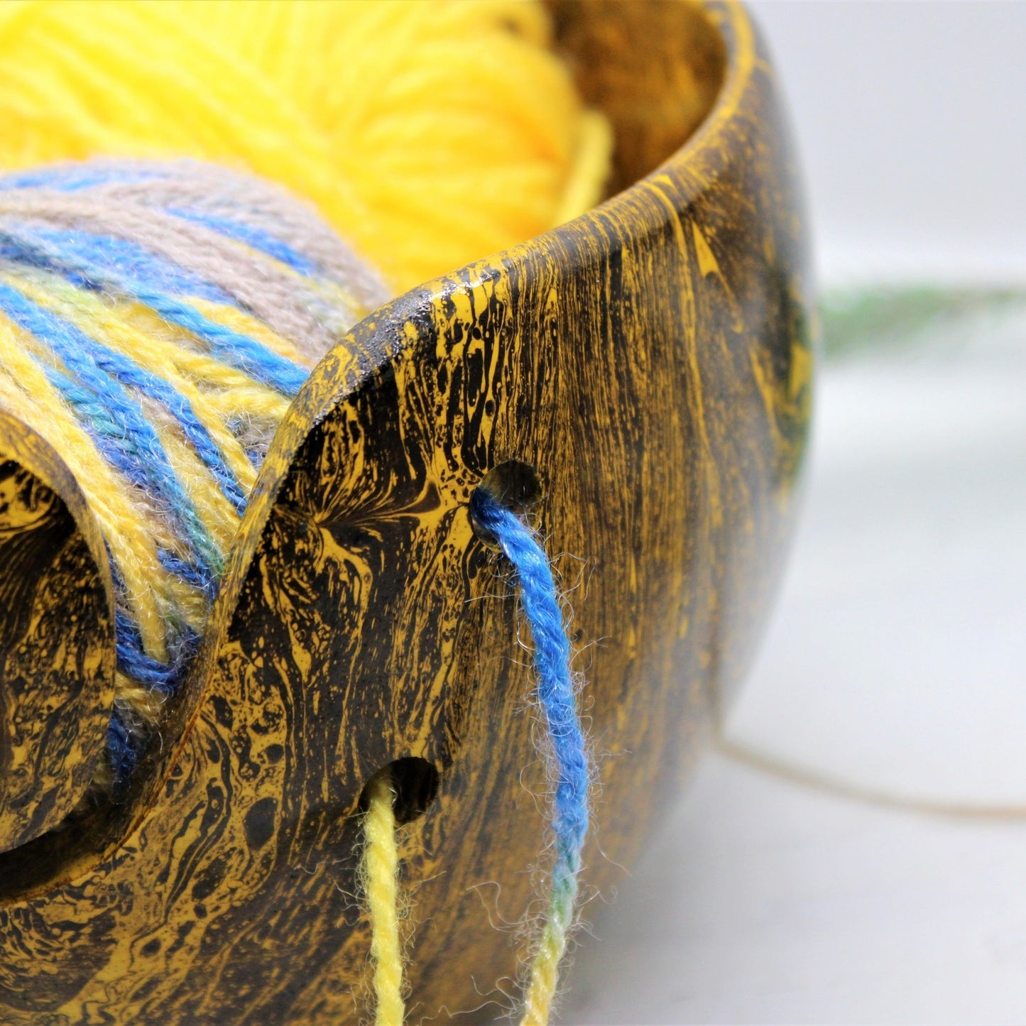 Handmade Wooden Yarn Bowl (Mango Wood)