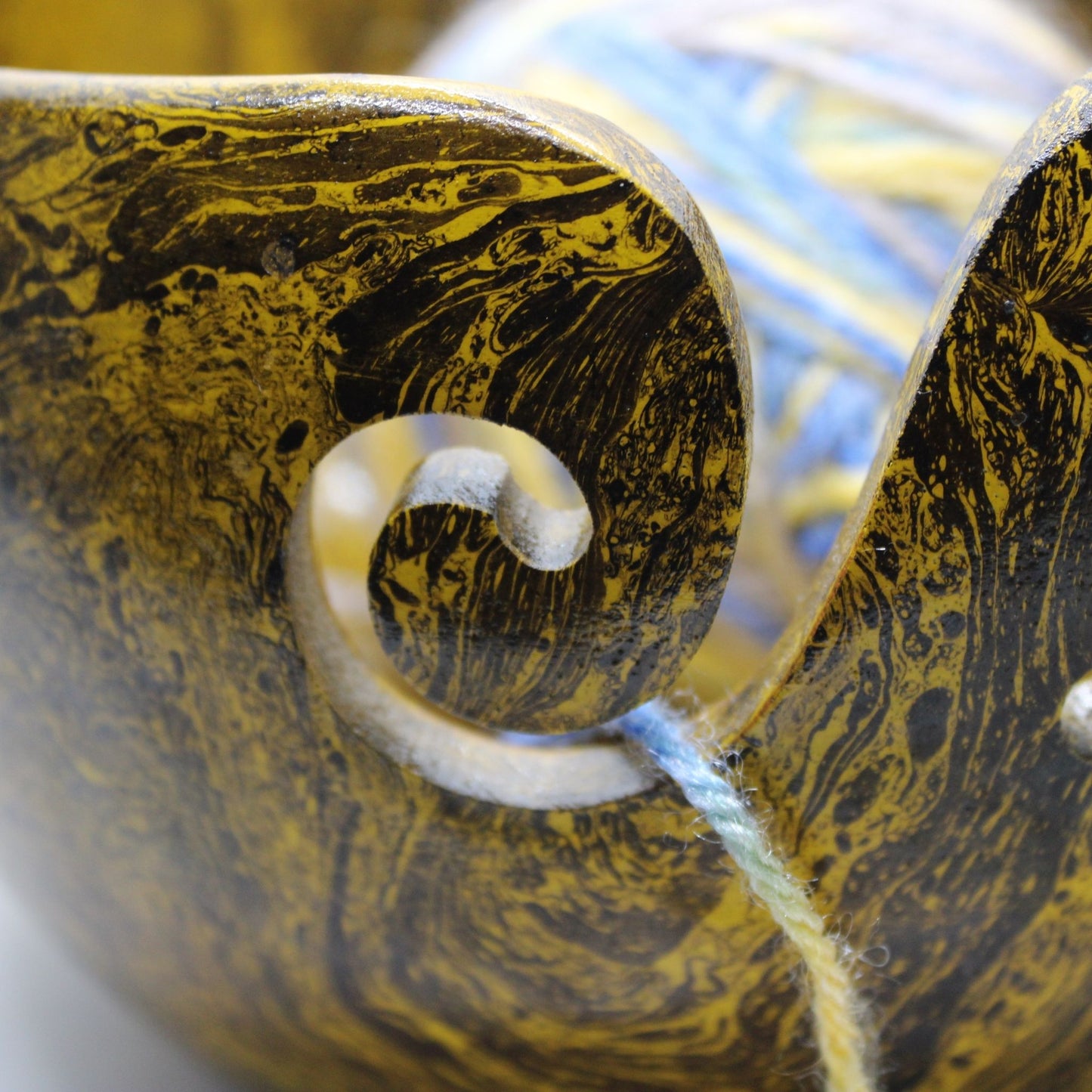 Handmade Wooden Yarn Bowl (Mango Wood)