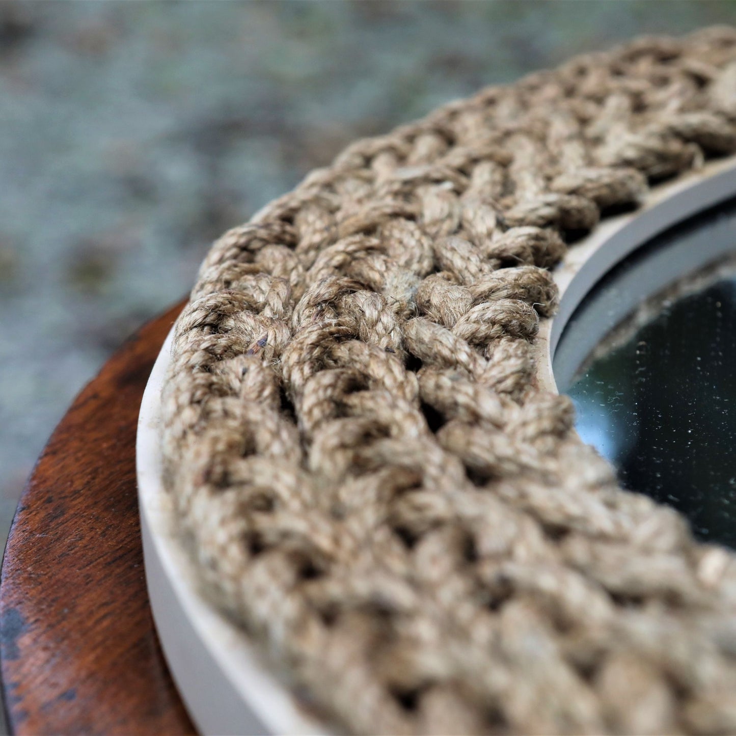 Handcrafted Mirror with Rope Design for Bathroom/Dressing Room
