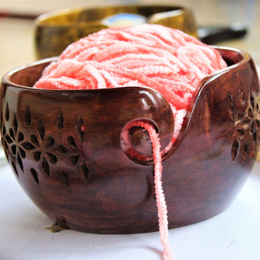 Sheesham Wood Handmade Yarn Bowl