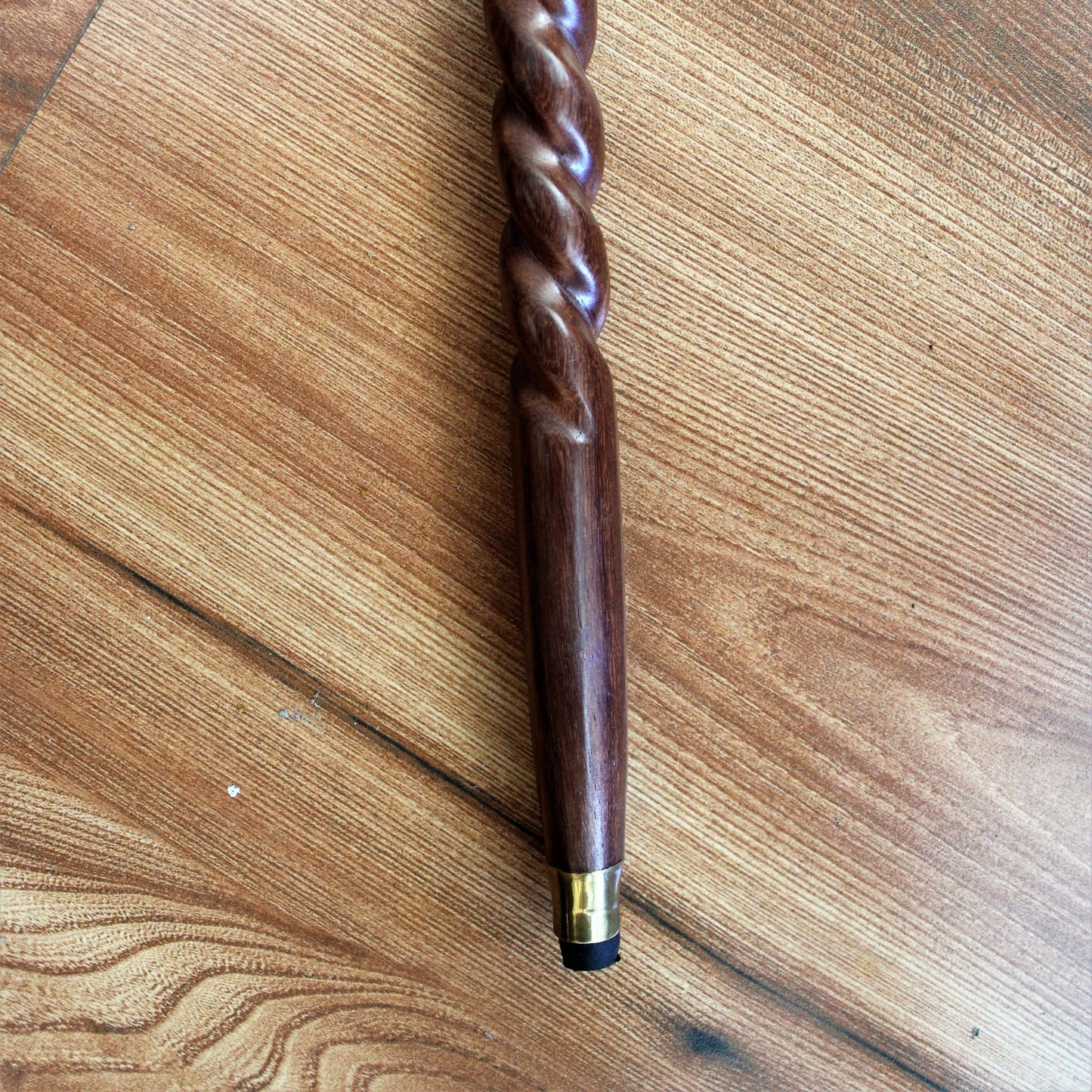 Sheesham Wood Handcrafted Walking Stick Cane Foldable with Beautiful Brass Handle
