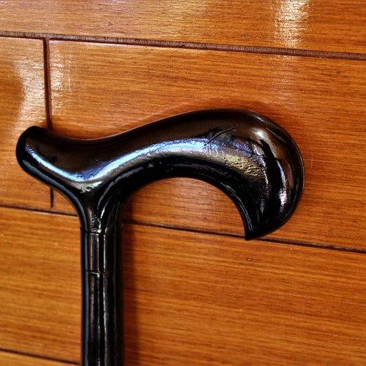 Wooden Handcrafted Walking Stick Cane Foldable with Ergonomic Wooden Handle