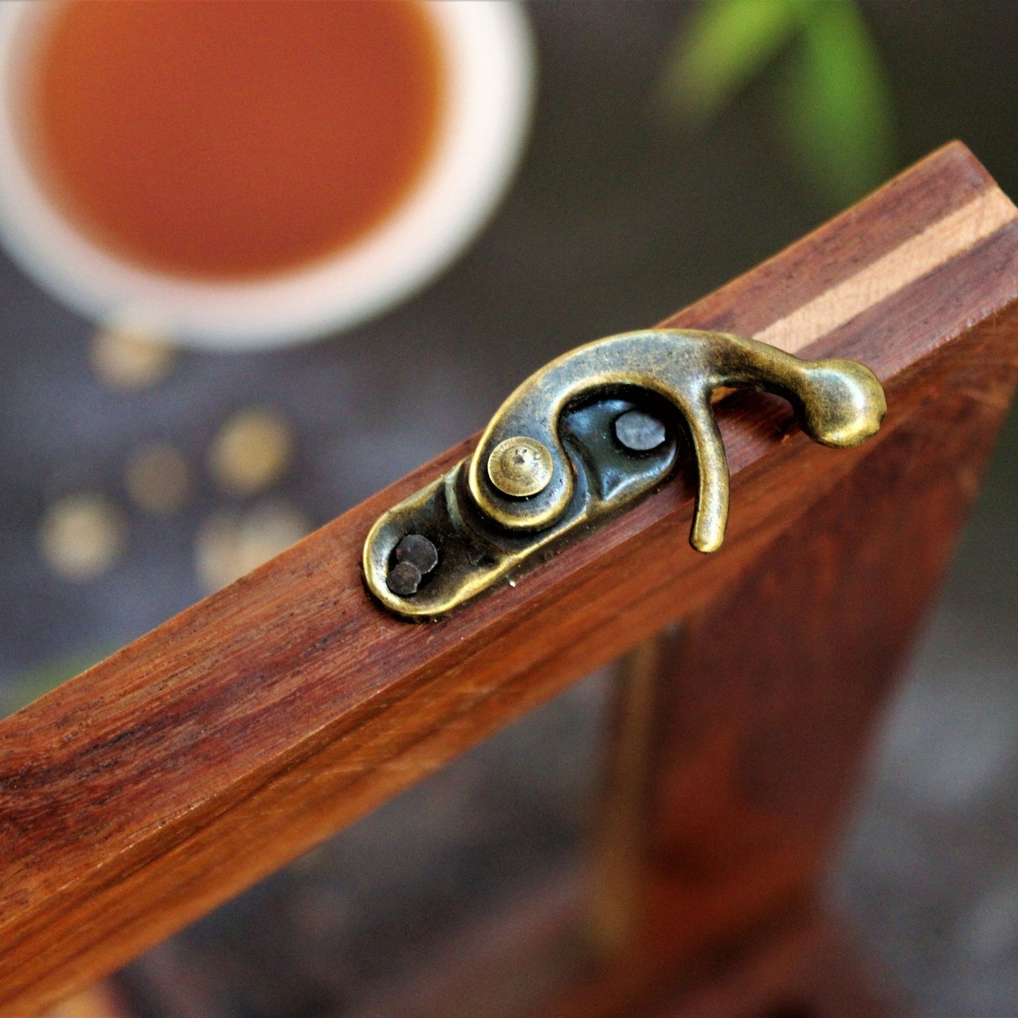Kolam Inspired Hand Painted Sheesham Wood Spice Box