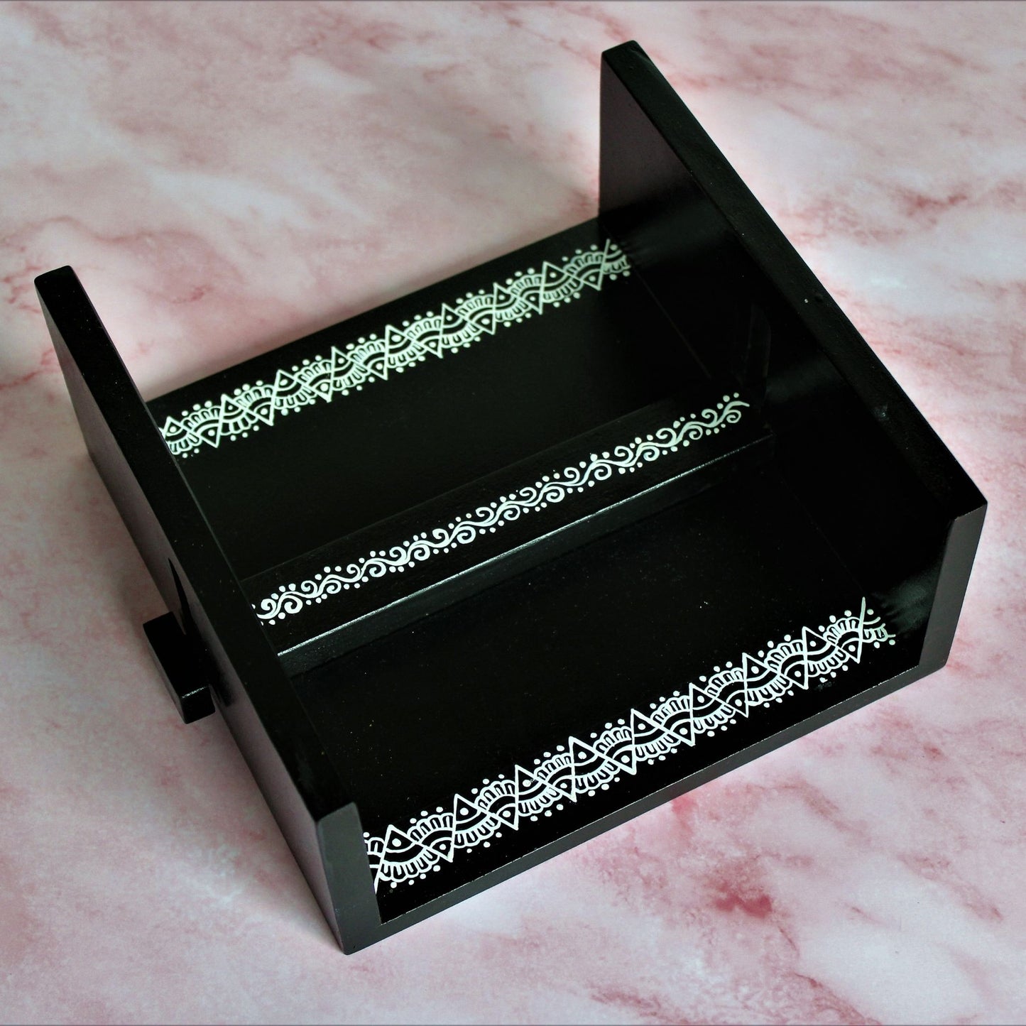 Handcrafted Wooden & Hand Painted Paper Tissue Holder