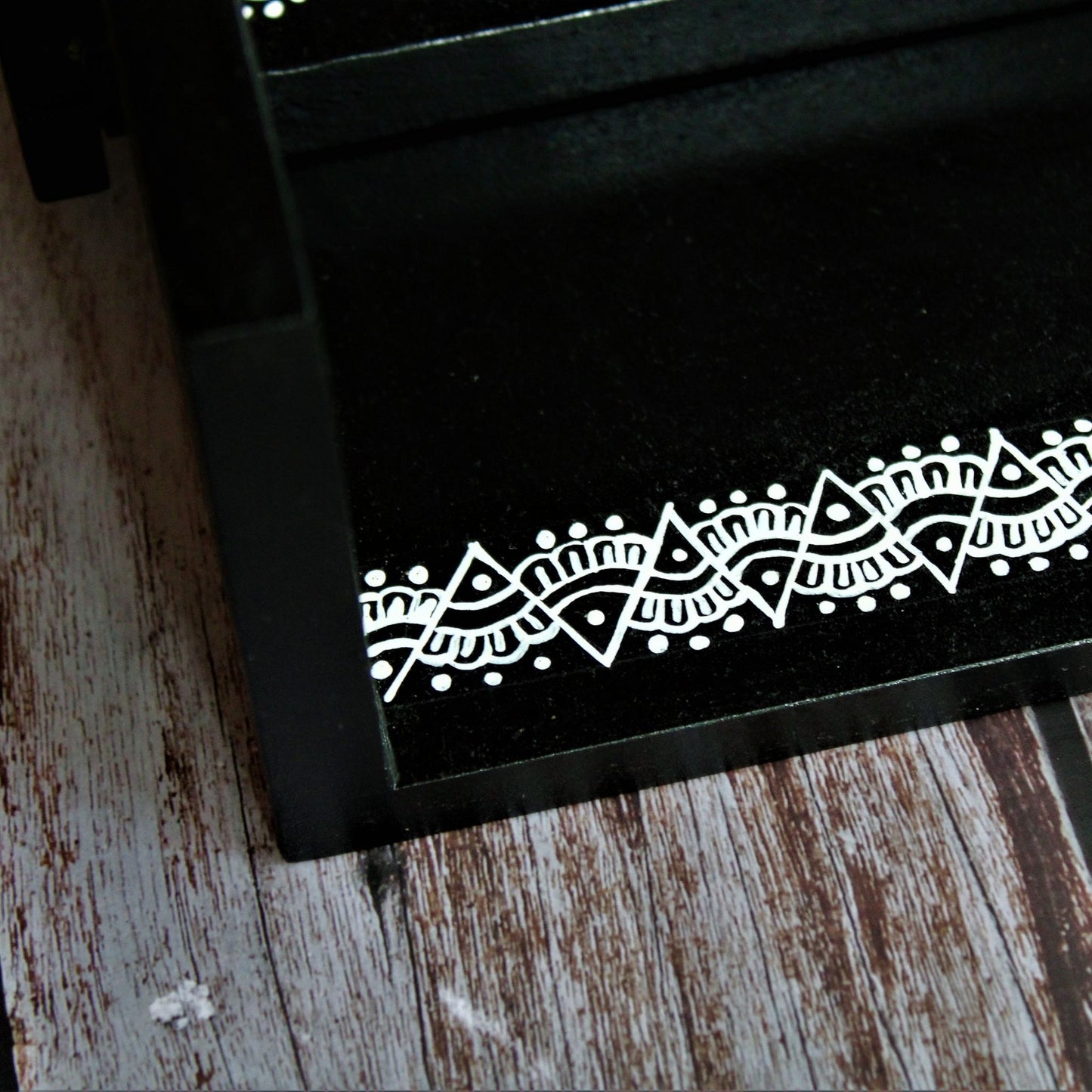 Handcrafted Wooden & Hand Painted Paper Tissue Holder