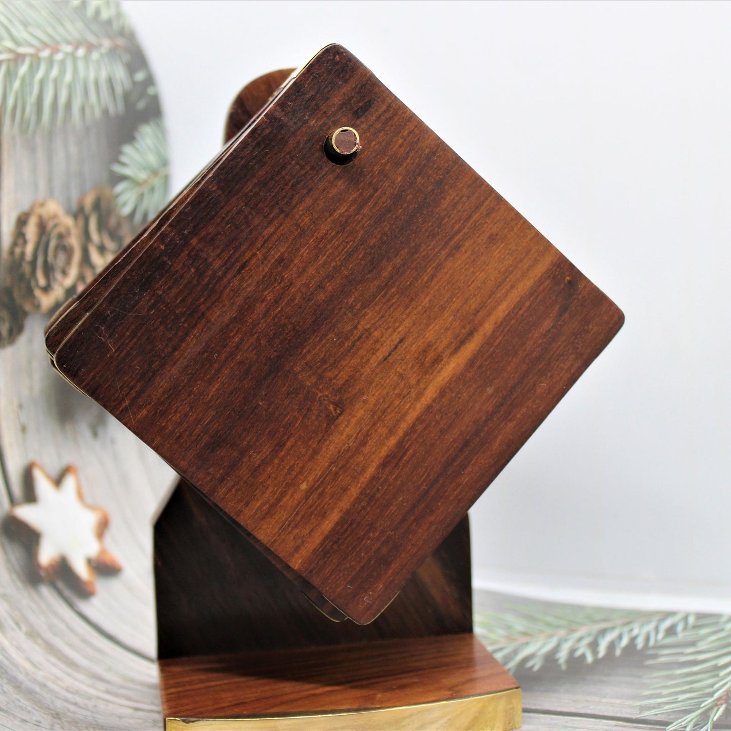 Sheesham Wood Handmade Coasters with Wooden Stand