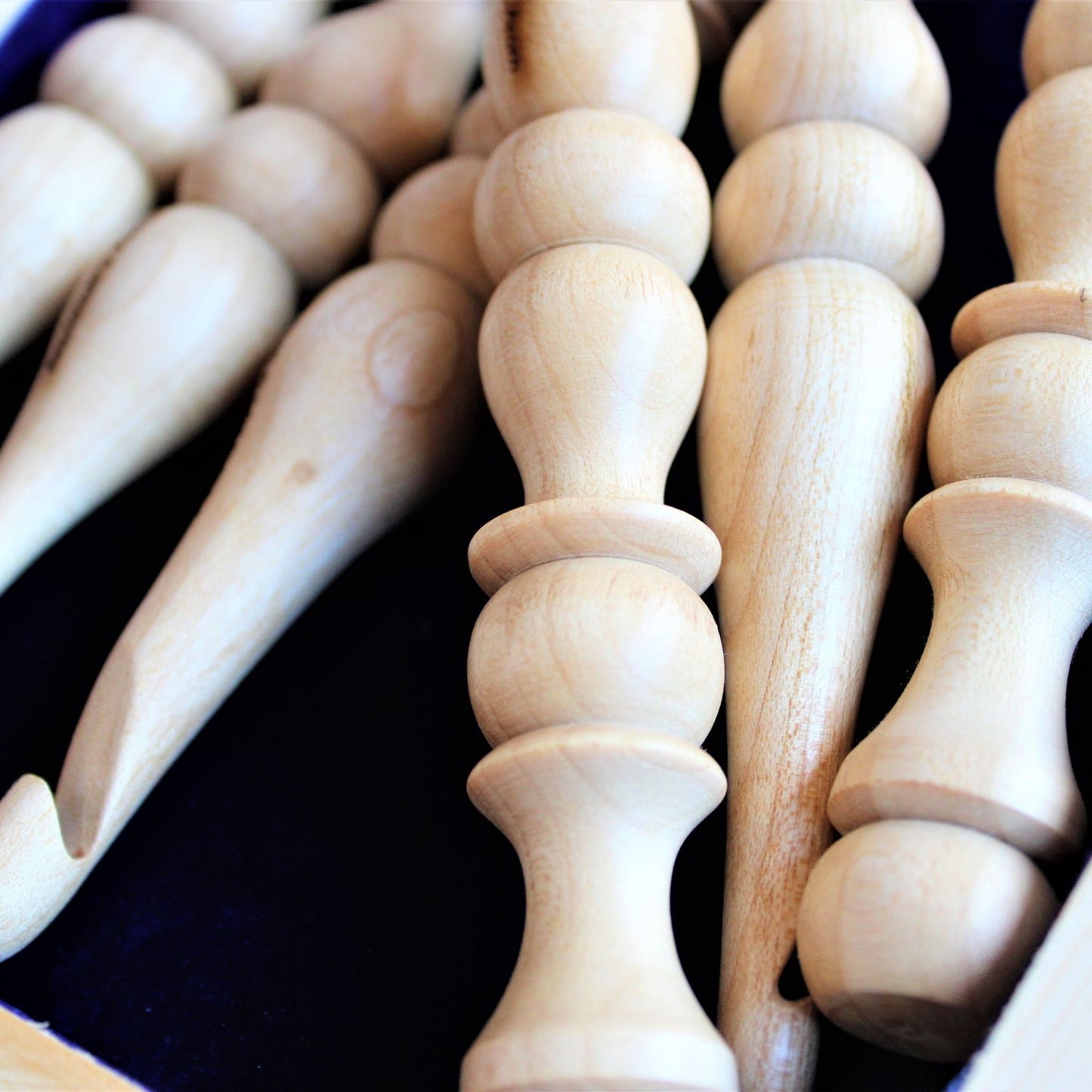 Handcrafted Wooden Crochet Hooks (Set of 6 Hooks, 5mm - 10mm)