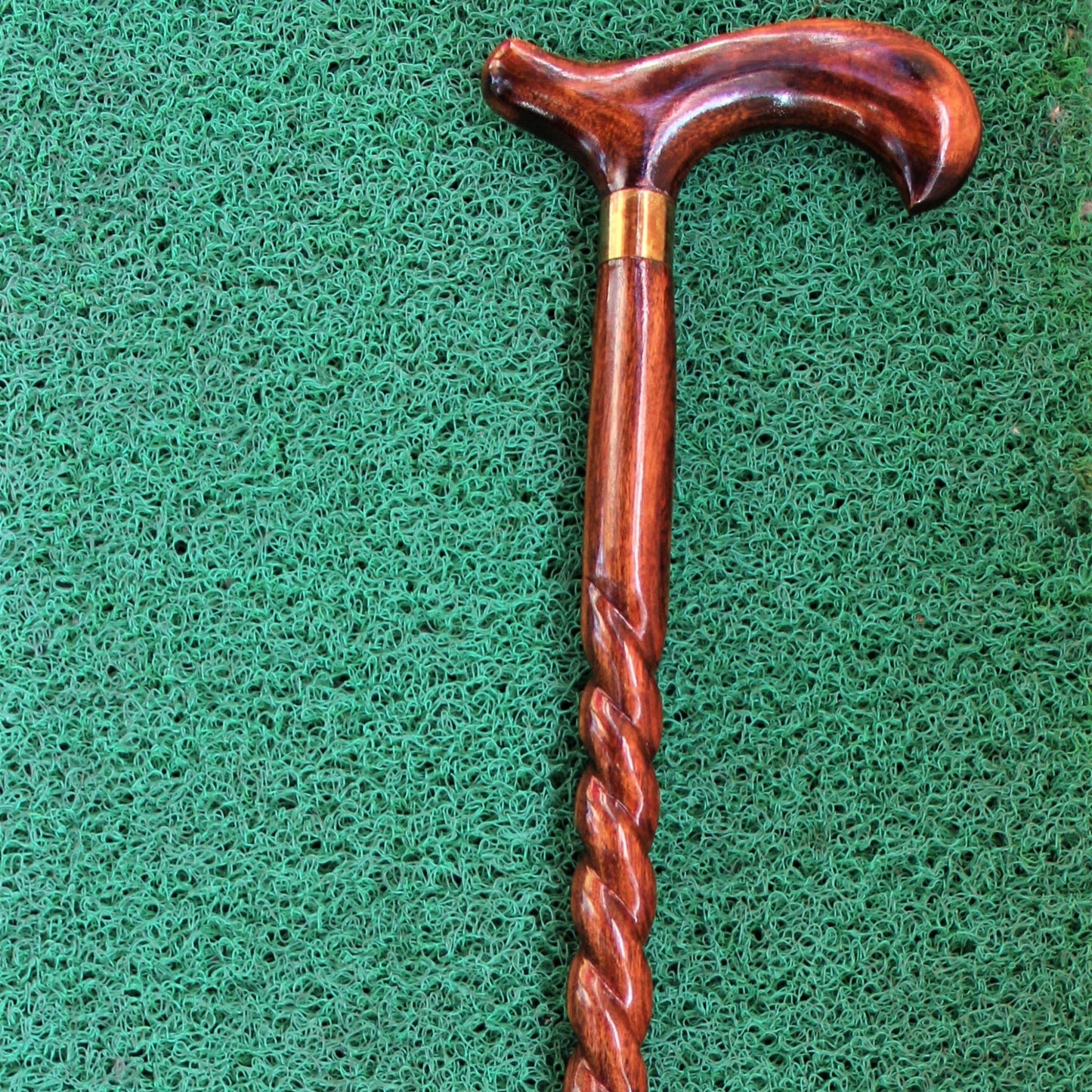 Wooden Handcrafted Walking Stick Cane Foldable with Ergonomic Wooden Handle