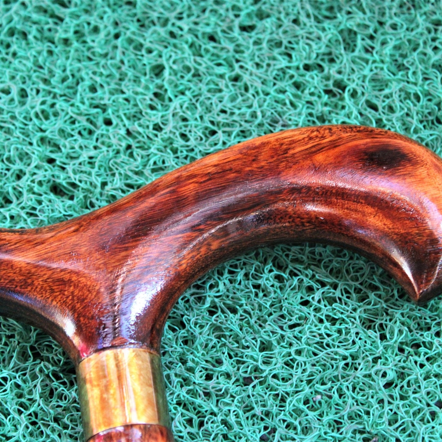 Wooden Handcrafted Walking Stick Cane Foldable with Ergonomic Wooden Handle