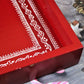 Traditional Aipan Inspired Hand Painted Wooden Serving Tray