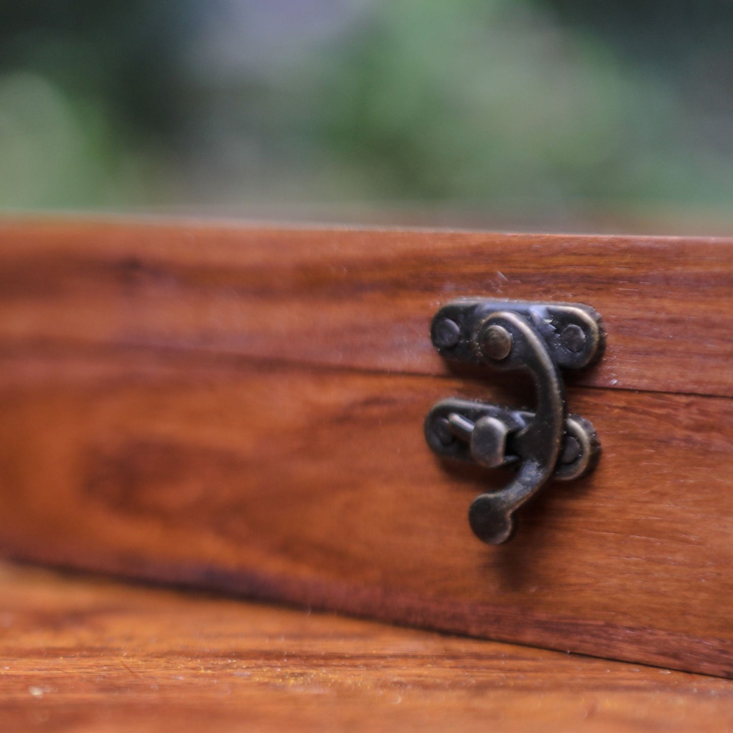 Rosewood Spice Box / Masala Box with Glass Top