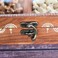 Sheesham Wood Indian Rosewood Dry Fruit Storage box with Four Removable Partitions and Free Wooden Spoon and Glass Top