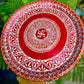 Large Size Hand Painted Puja Thalis for all occasions. Whether its Diwali, Bhaiya Dooj, Karwa Chauth, these hand painted aipan inspired puja thalis would be the perfect addition to your decor. Has different partitions each for diya/ lamp, tika / roli, chawal / rice and agarbatti too. 