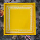 Traditional Aipan Inspired Hand Painted Wooden Serving Tray with Coaster Set