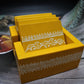 Traditional Aipan Inspired Hand Painted Wooden Serving Tray with Coaster Set