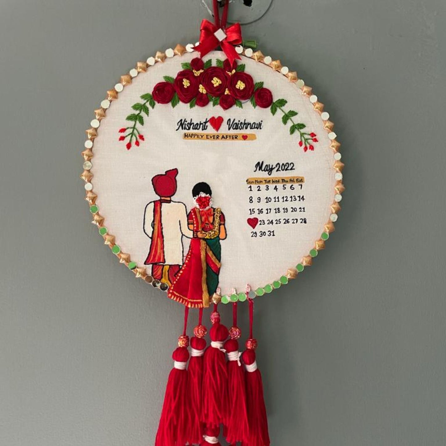 Designer hoops for wedding gifts, birthday gifts, anniversary gifts, customised gifts for all occasions. 