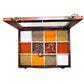 Handcrafted Sheesham/Indian Rosewood & Steamwich Spice Box/Masala Dani with Glass Top & Wooden Spoon 12 Partitions