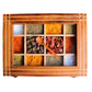 Handcrafted Sheesham/Indian Rosewood & Steamwich Spice Box/Masala Dani with Glass Top & Wooden Spoon 12 Partitions