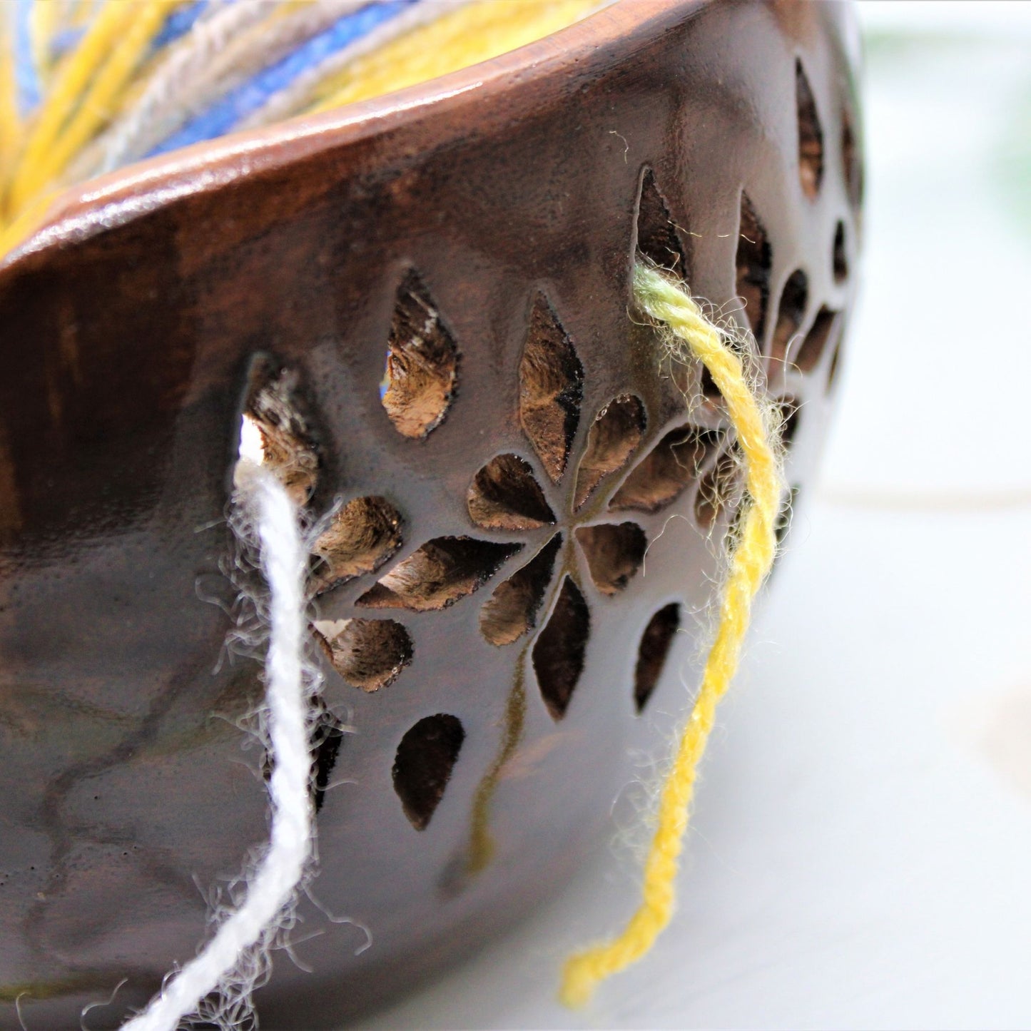 Sheesham Wood Handmade Yarn Bowl