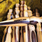 Handcrafted Mixed Wood 'I Make String Pretty' Crochet Hooks with Pinewood Box (Set of 7 Hooks, 4mm - 10mm)