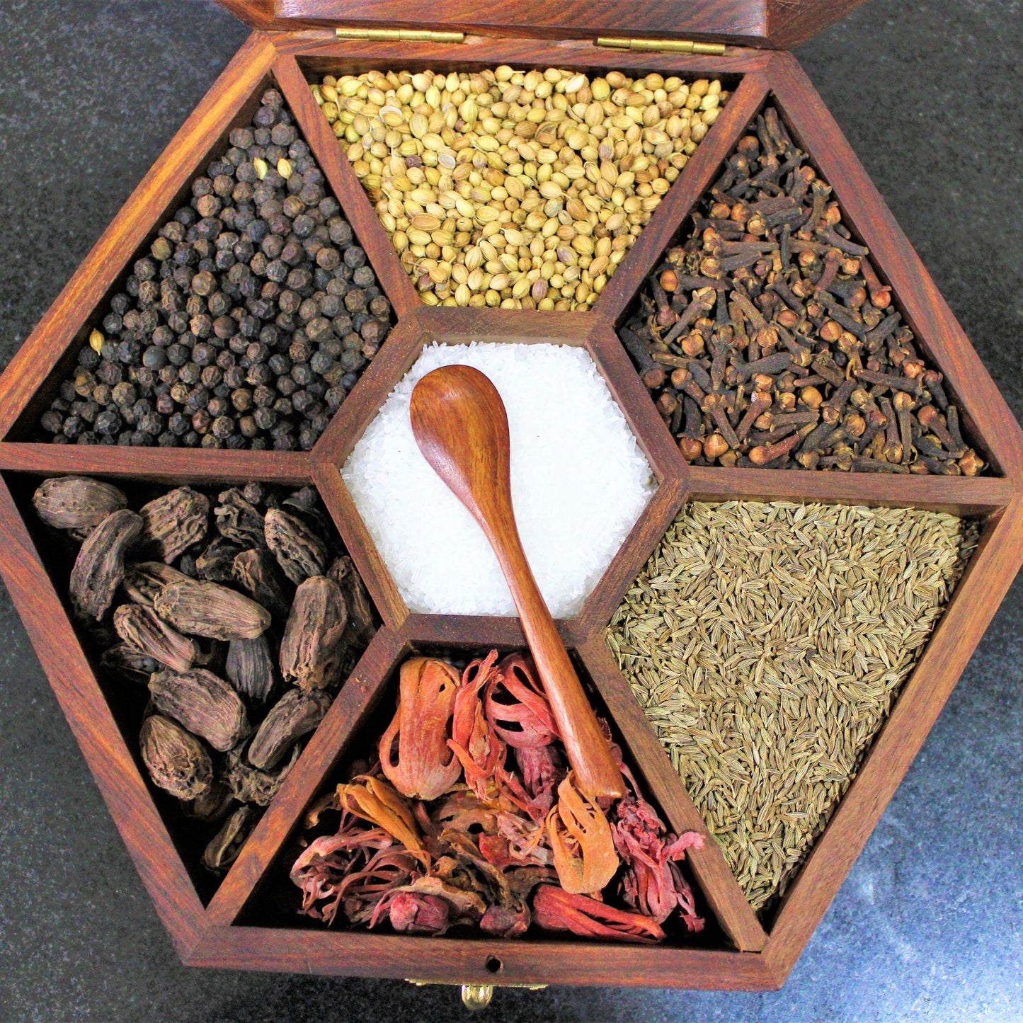 Handmade Wooden Spice Box