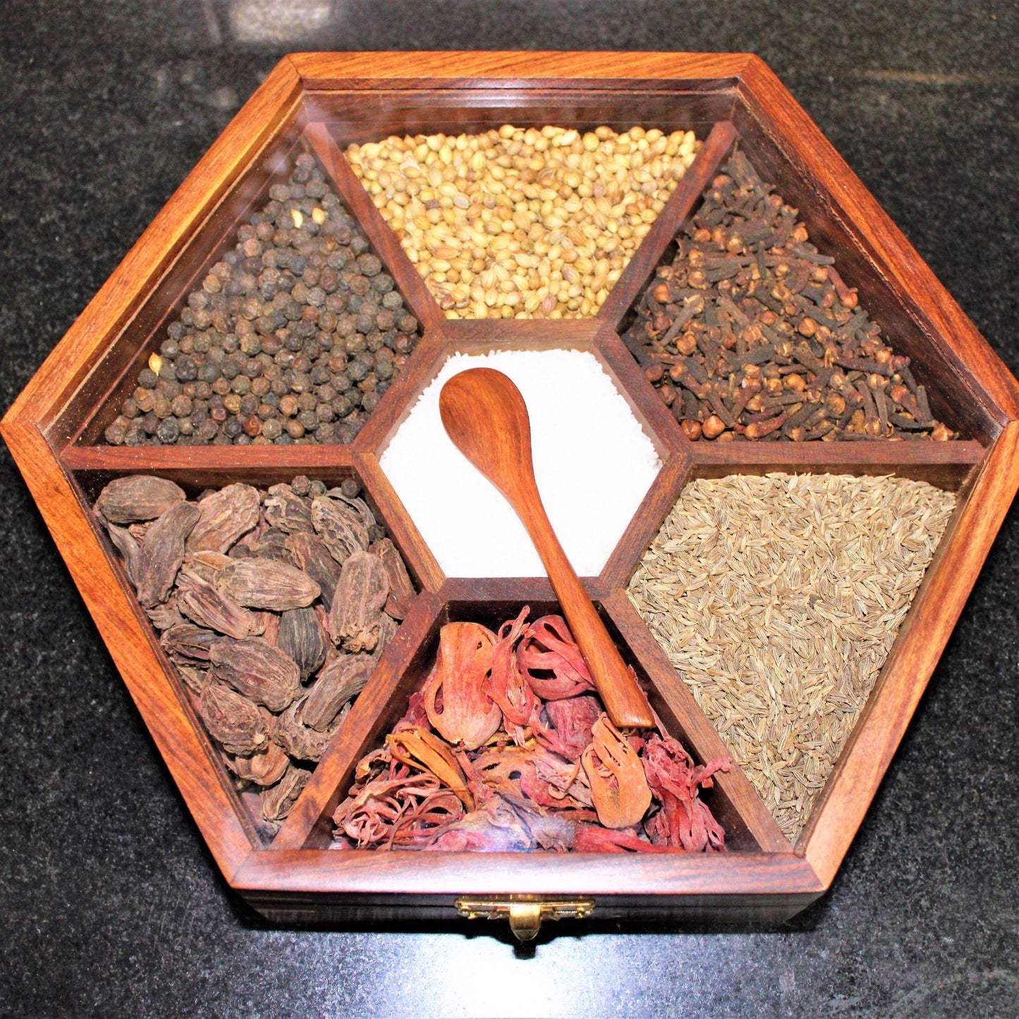 Handmade Wooden Spice Box