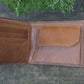 Genuine Hunter Leather Wallet with  Wooden Gift Box