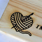 Handcrafted Mixed Wood 'I Make String Pretty' Crochet Hooks with Pinewood Box (Set of 7 Hooks, 4mm - 10mm)