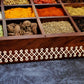 Kolam Inspired Hand Painted Sheesham Wood Spice Box