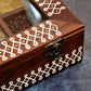 Kolam Inspired Hand Painted Sheesham Wood Spice Box