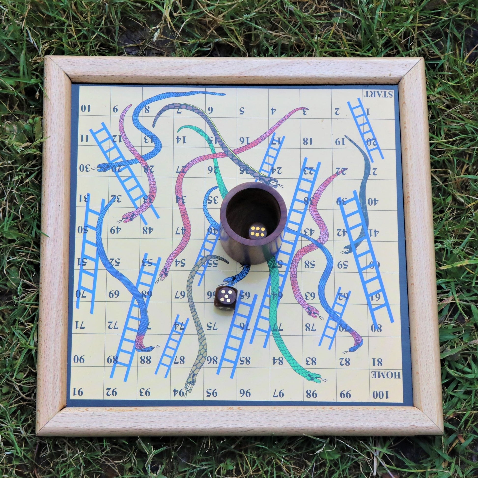 Pinewood Magnetic Board Ludo and Snakes and Ladders