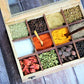 Mango Wood Spice Box with Spoon 1 Box & 1 Spoon