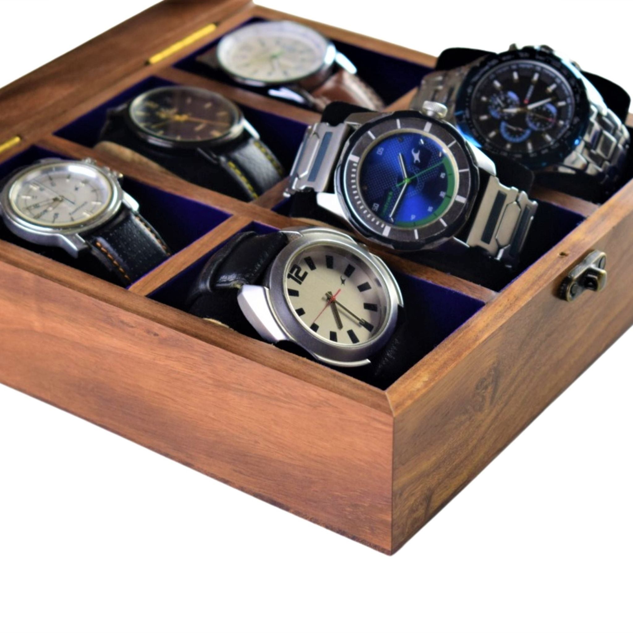 Vintage watch display on sale case