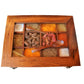 Handcrafted Sheesham/Rosewood Spice Box/Masala Dani with Glass Top & Wooden Spoon