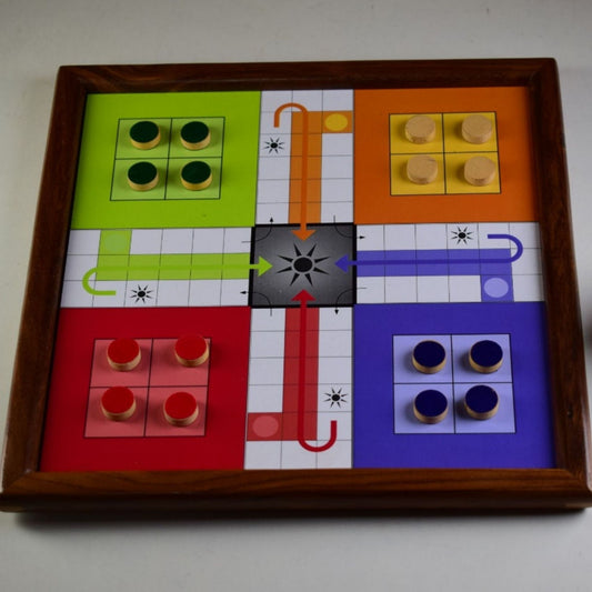 Sheesham Wood Magnetic Ludo and Snakes and ladders for sale