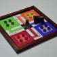Classic Handmade Wooden 2 in 1 Ludo Magnetic Snakes and Ladders Travel Board Game for Kids and Adults