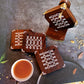 Kolam Inspired Hand Painted Sheesham Wood Coaster Set