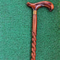 Wooden Handcrafted Walking Stick Cane Foldable with Ergonomic Wooden Handle